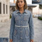 Kadın Serenşta İşlemeli Denim Ceket