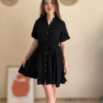 KADIN KISA SİYAH ELBİSE